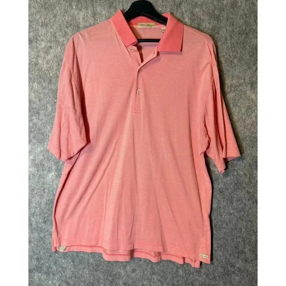 Peter Millar Vintage Pink Mercerized Cotton Polo Large